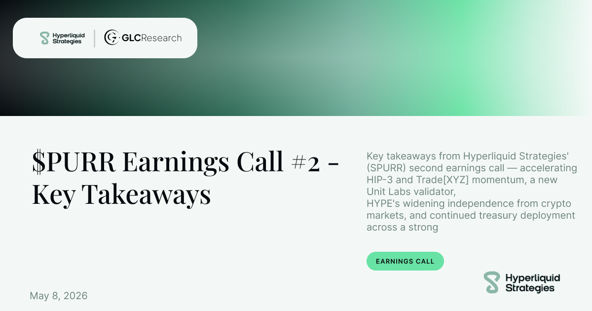 Key Takeaways from Hyperliquid Strategies (NASDAQ:$PURR) Second Earnings Call